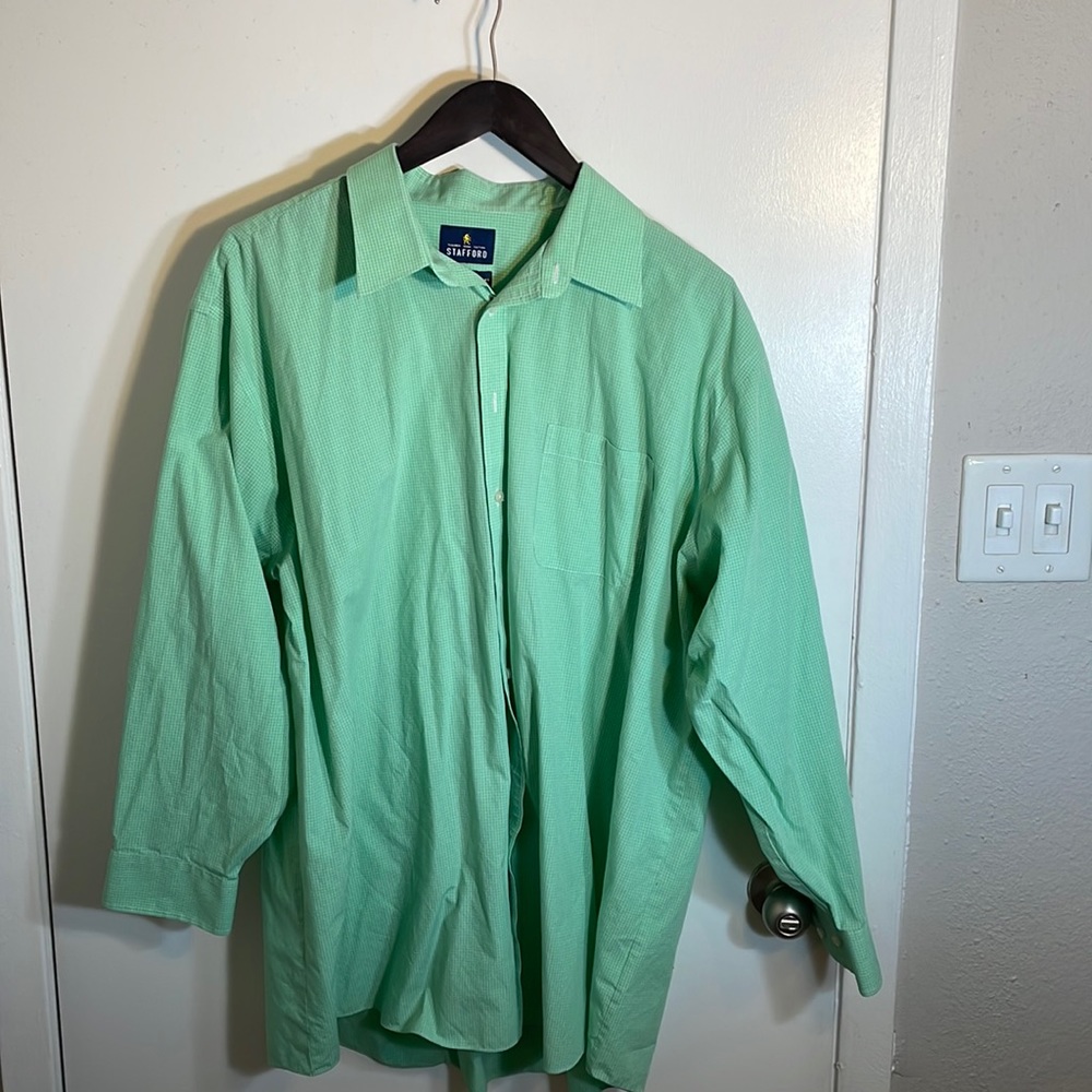 Checkered Green Stanford Travel performance super shirt